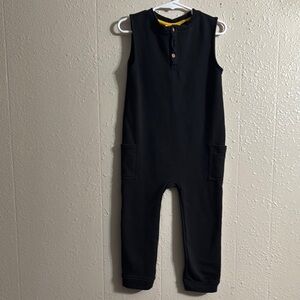 Black Sleeveless Kids Jumpsuit